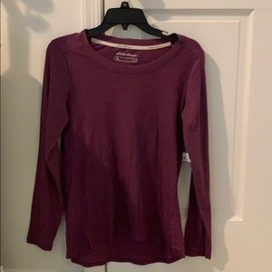 Eddie Bauer waffle knit crew neck